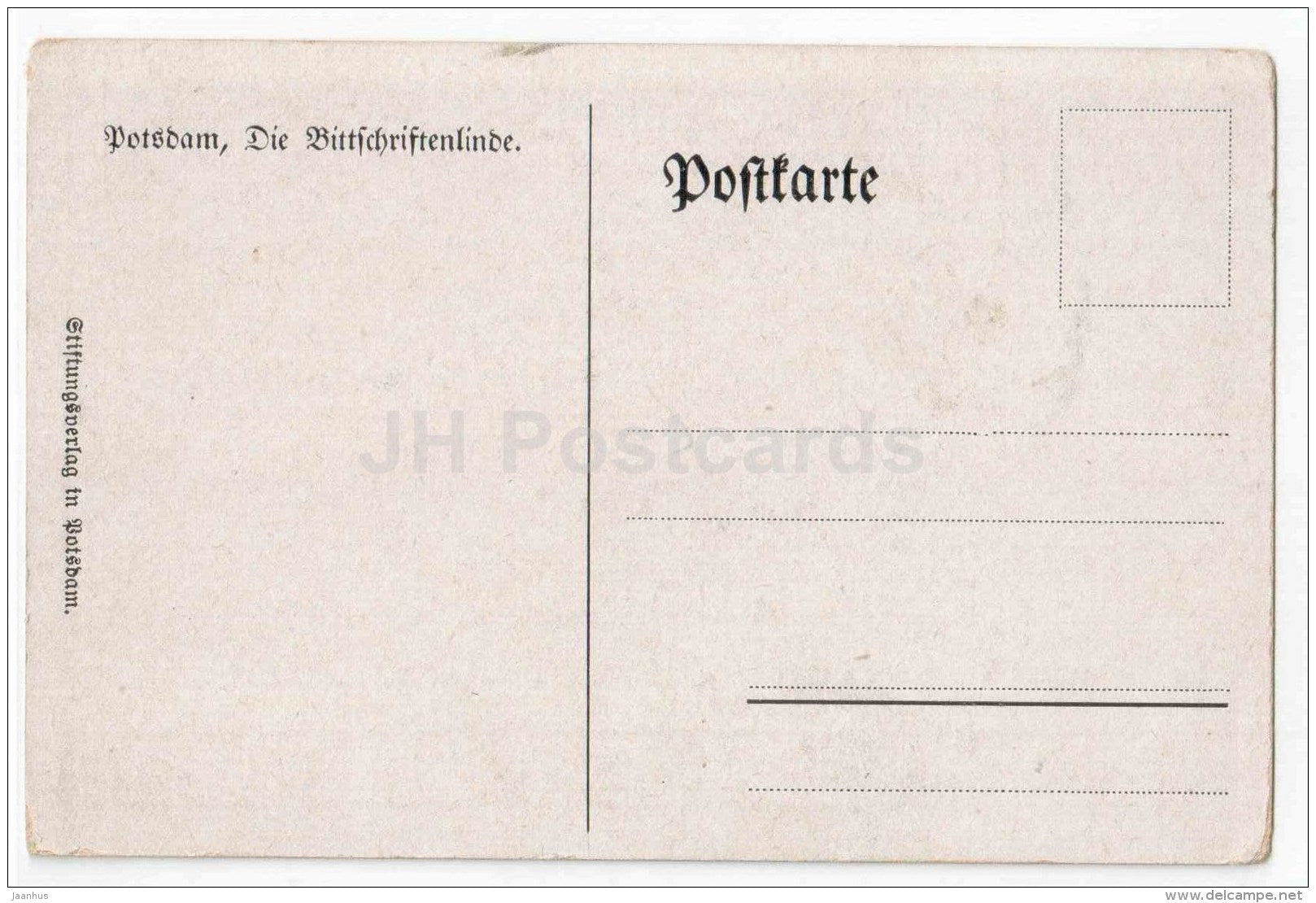 Die Bittschriftenlinde - Potsdam 1910 - illustration - Germany - old postcard - unused - JH Postcards
