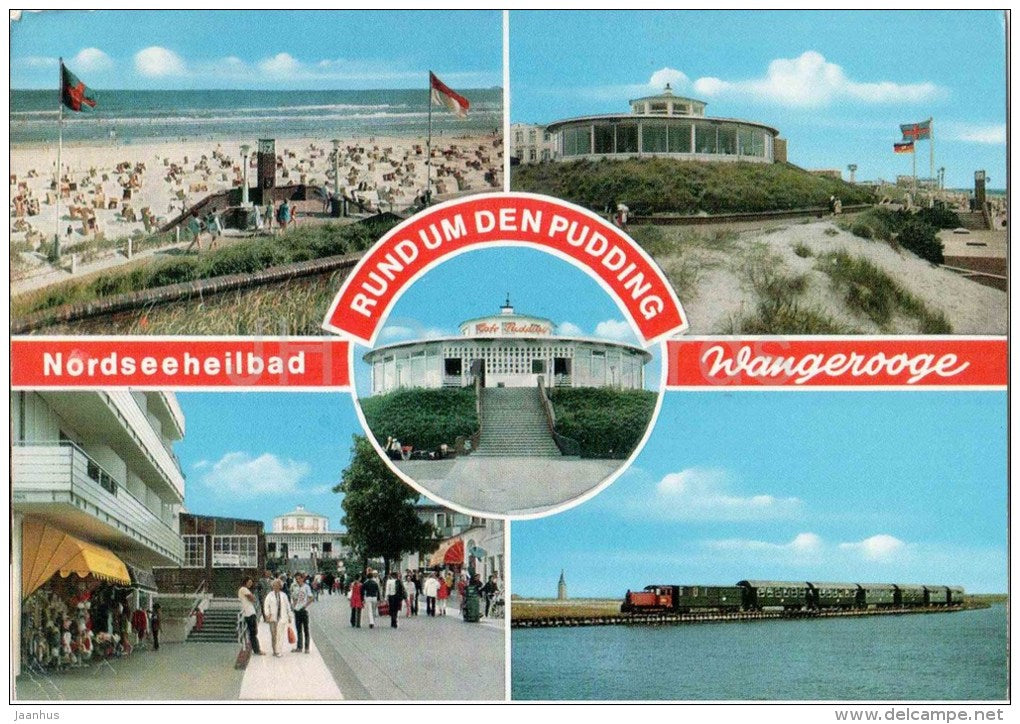 Nordseeheilbad Wangerooge - Rund um den Pudding - Strand- beach - 8591 - Germany - 1980 gelaufen - JH Postcards