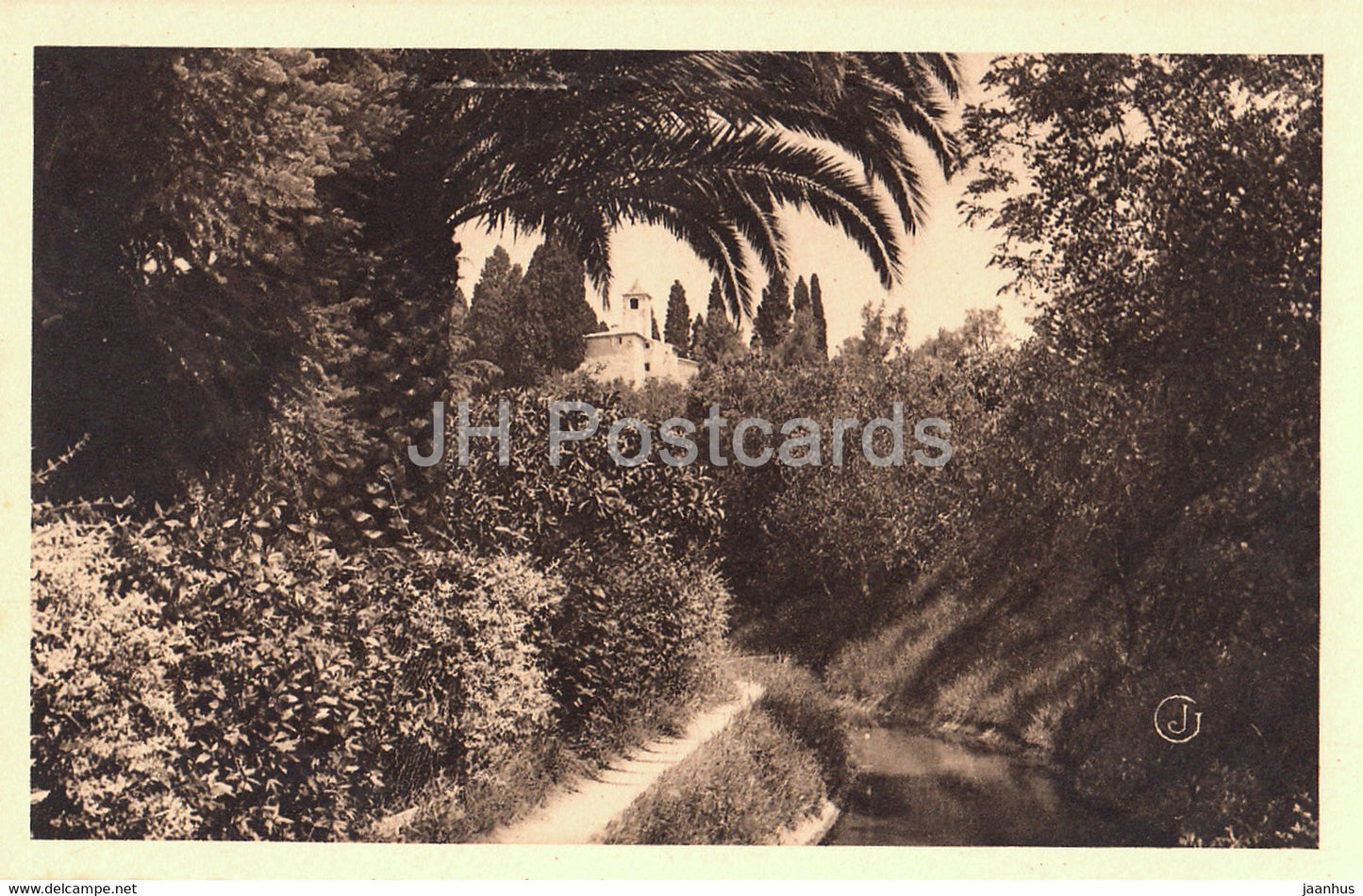 Le Cannet - Canal de la Siagne - Au fond N D de Vie - 2 - old postcard - France - unused - JH Postcards