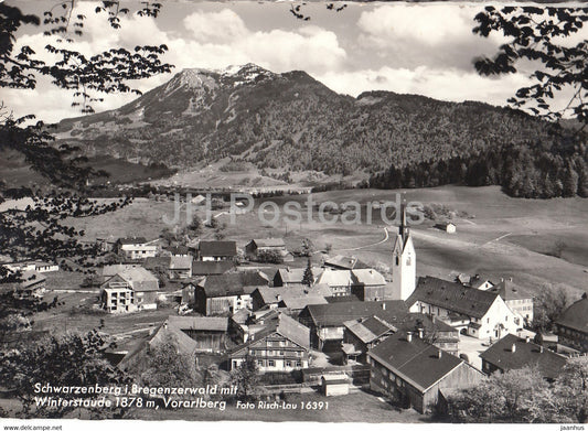 Schwarzenberg i Bregenzerwald mit Winterstaude 1878 m Vorarlberg - 1965 - Austria - used - JH Postcards
