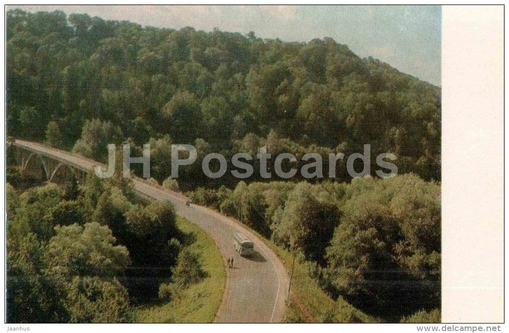road from Sigulda to Turaida - Sigulda - 1979 - Latvia USSR - unused - JH Postcards