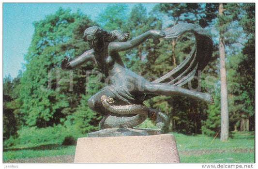 Egle - the Queen of Snakes - sculpture - Palanga - 1981 - Lithuania USSR - unused - JH Postcards
