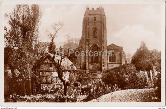 Lichfield - St. Chad's Church - Stow - 1353 - 1952 - United Kingdom - England - used - JH Postcards