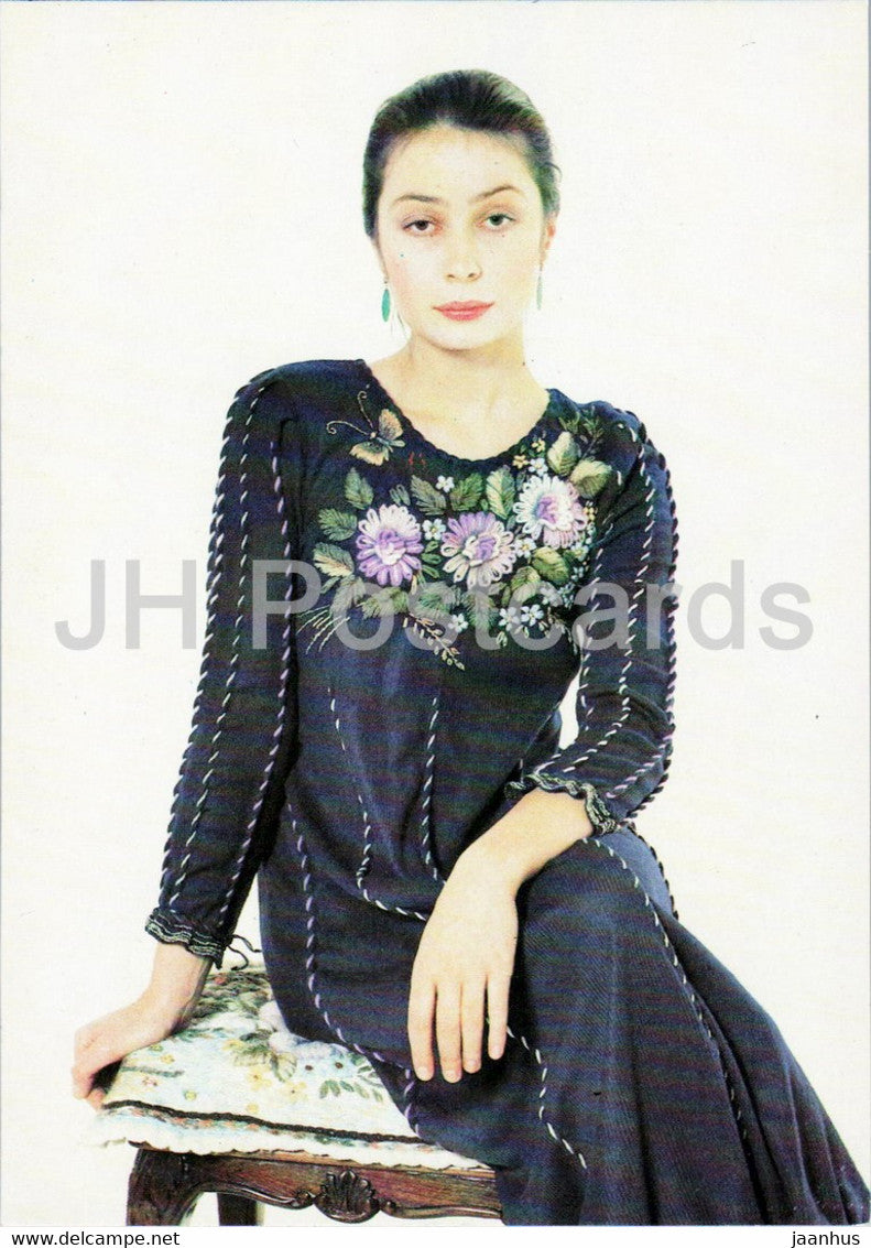 dress - 7 - Women Fashion - woman - 1988 - Russia USSR - unused - JH Postcards