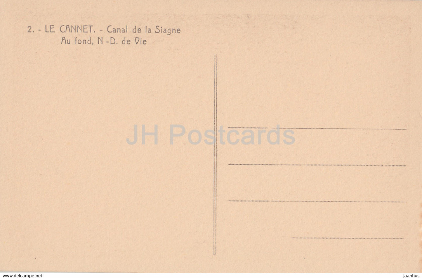 Le Cannet - Canal de la Siagne - Au Fond ND de Vie - 2 - alte Postkarte - Frankreich - unbenutzt