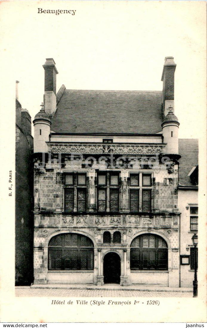 Beaugency - Hotel de Ville - Style Francois I er - town hall - old postcard - France - unused - JH Postcards
