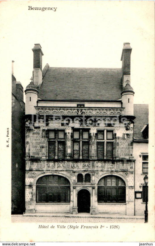 Beaugency - Hotel de Ville - Style Francois I er - town hall - old postcard - France - unused - JH Postcards