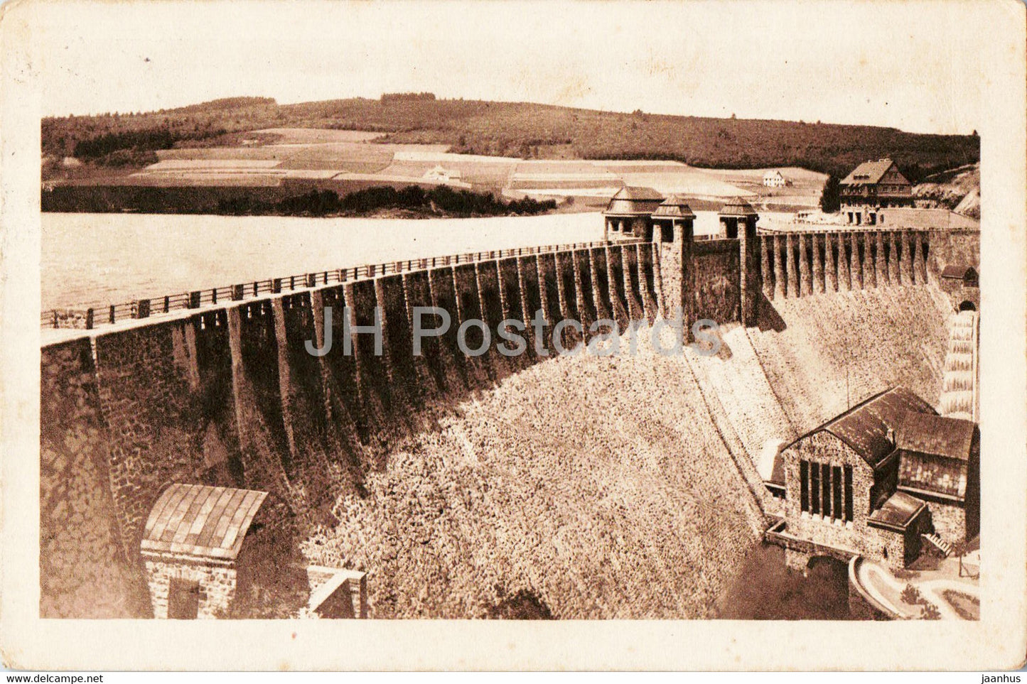 Listertalsperre bei Listernohl i W - Zug Post - train mail - 1916 - old postcard - Germany - used - JH Postcards