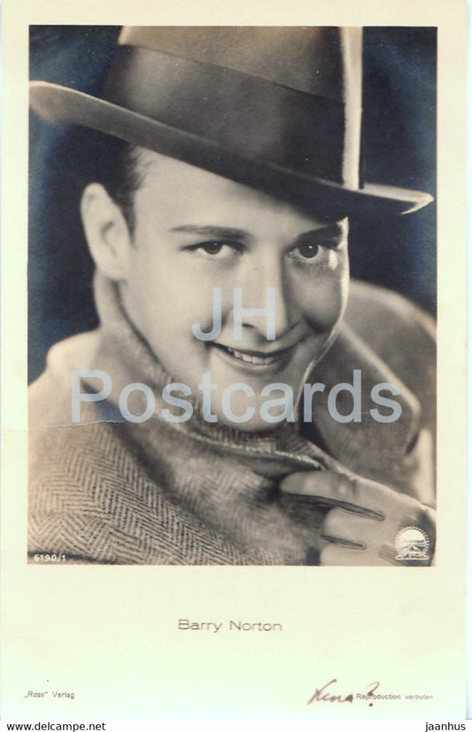Argentine American actor Barry Norton - Film - Movie - 6190 - Germany - old postcard - used - JH Postcards