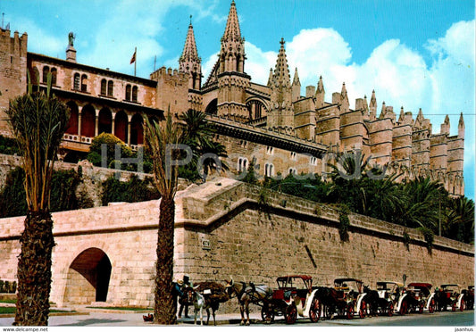 Palma de Mallorca - catedral - cathedral - carriage - 1055 - Spain - unused - JH Postcards