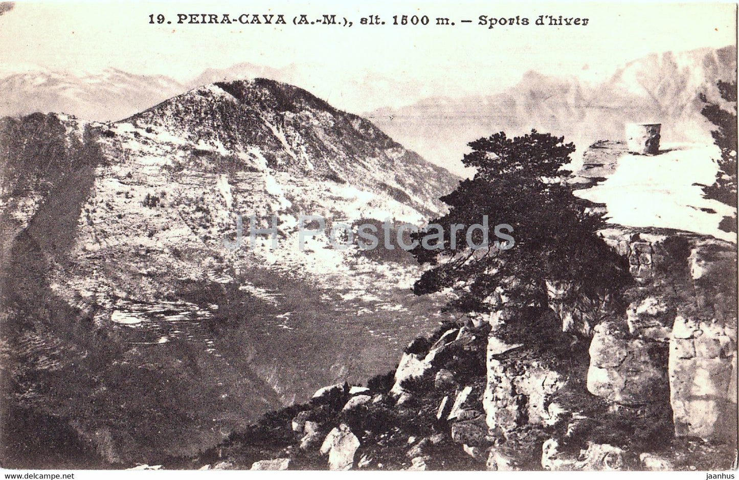 Peira Cava - 1500 m - Sports d'hiver - 19 - old postcard - France - unused - JH Postcards