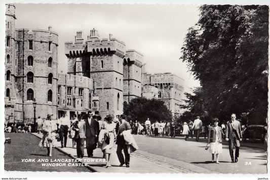 Windsor Castle - York and Lancaster Towers - 3A - 1961 - United Kingdom - England - used - JH Postcards