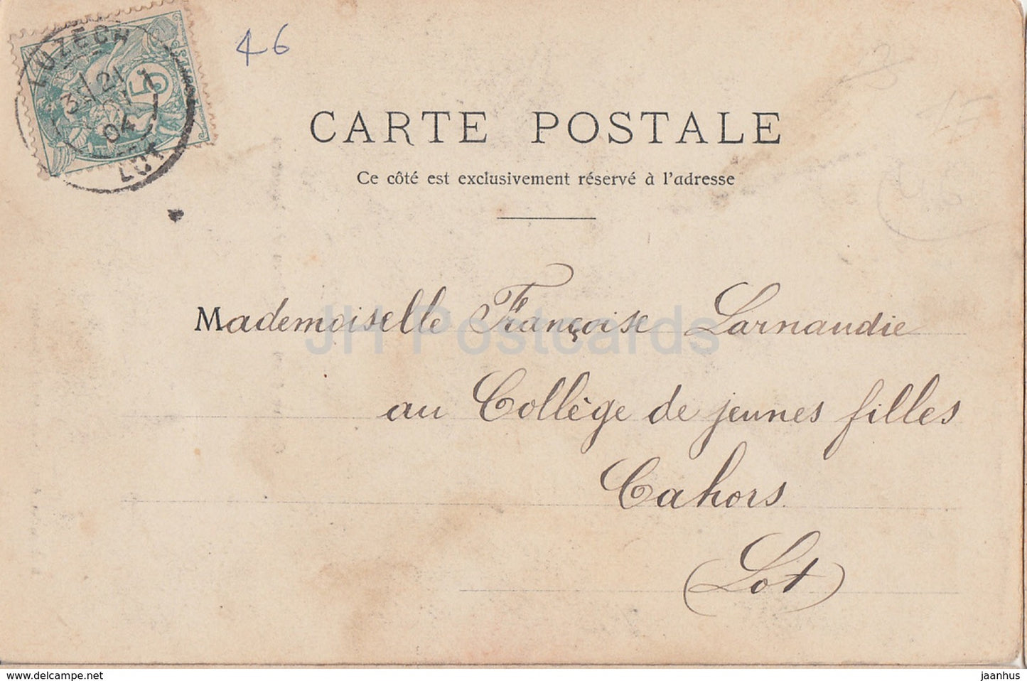 Caillac - Chateau de Lagrezette - castle - old postcard - 1904 - France - used