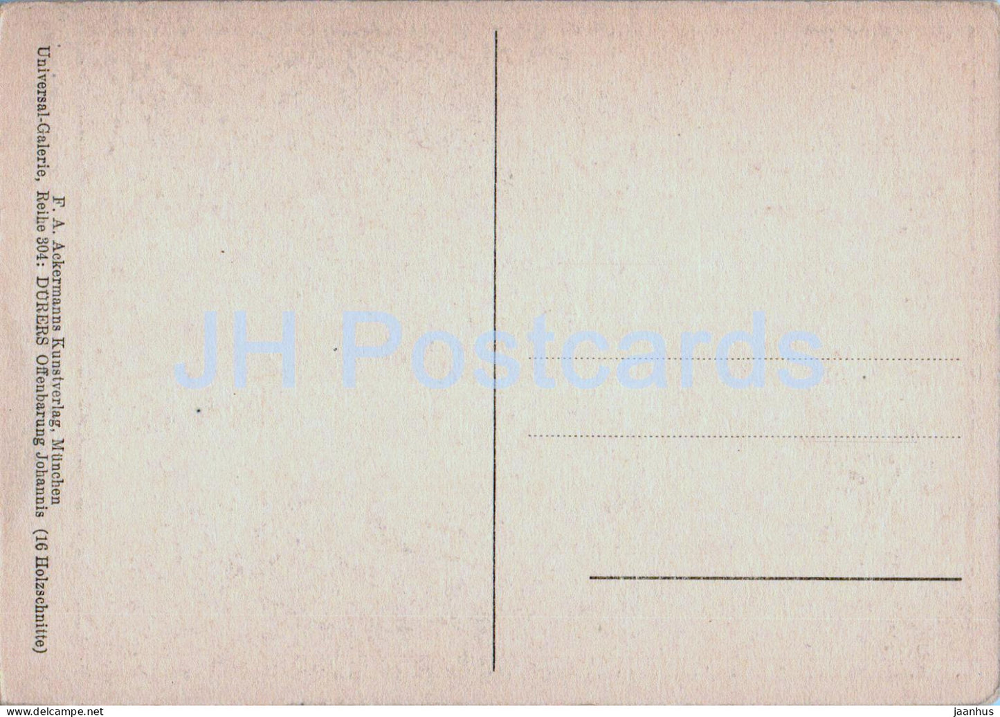 Engraving by Albrecht DÃ¼rer - Vier Engel die Winde aufhaltend - 3195 - German art - old postcard - Germany - unused