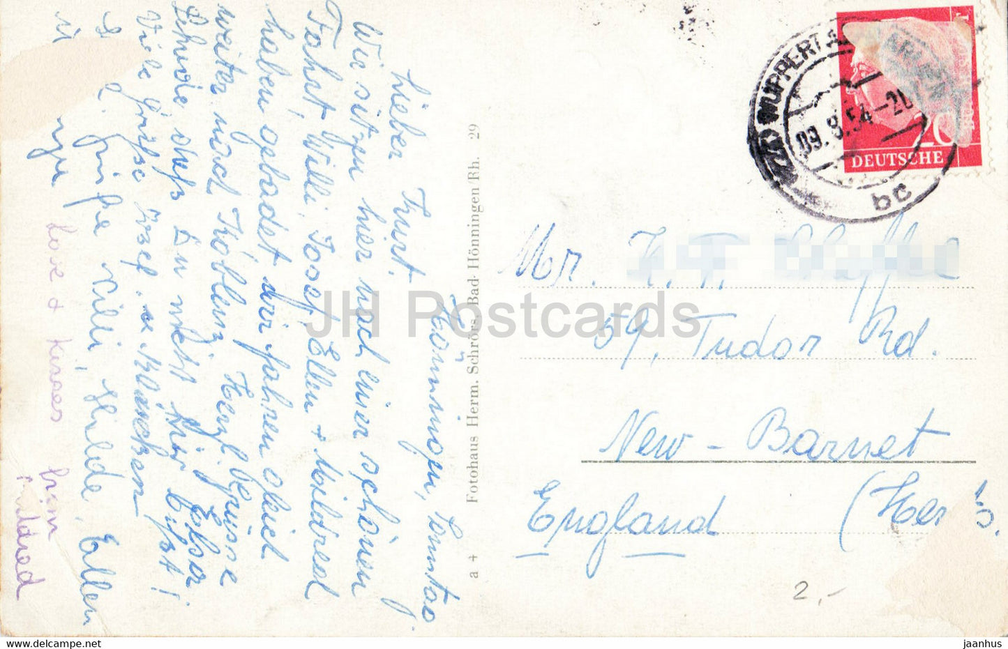 Bad Hönningen - Thermalschwimmbad - alte Postkarte - 1954 - Deutschland - gebraucht