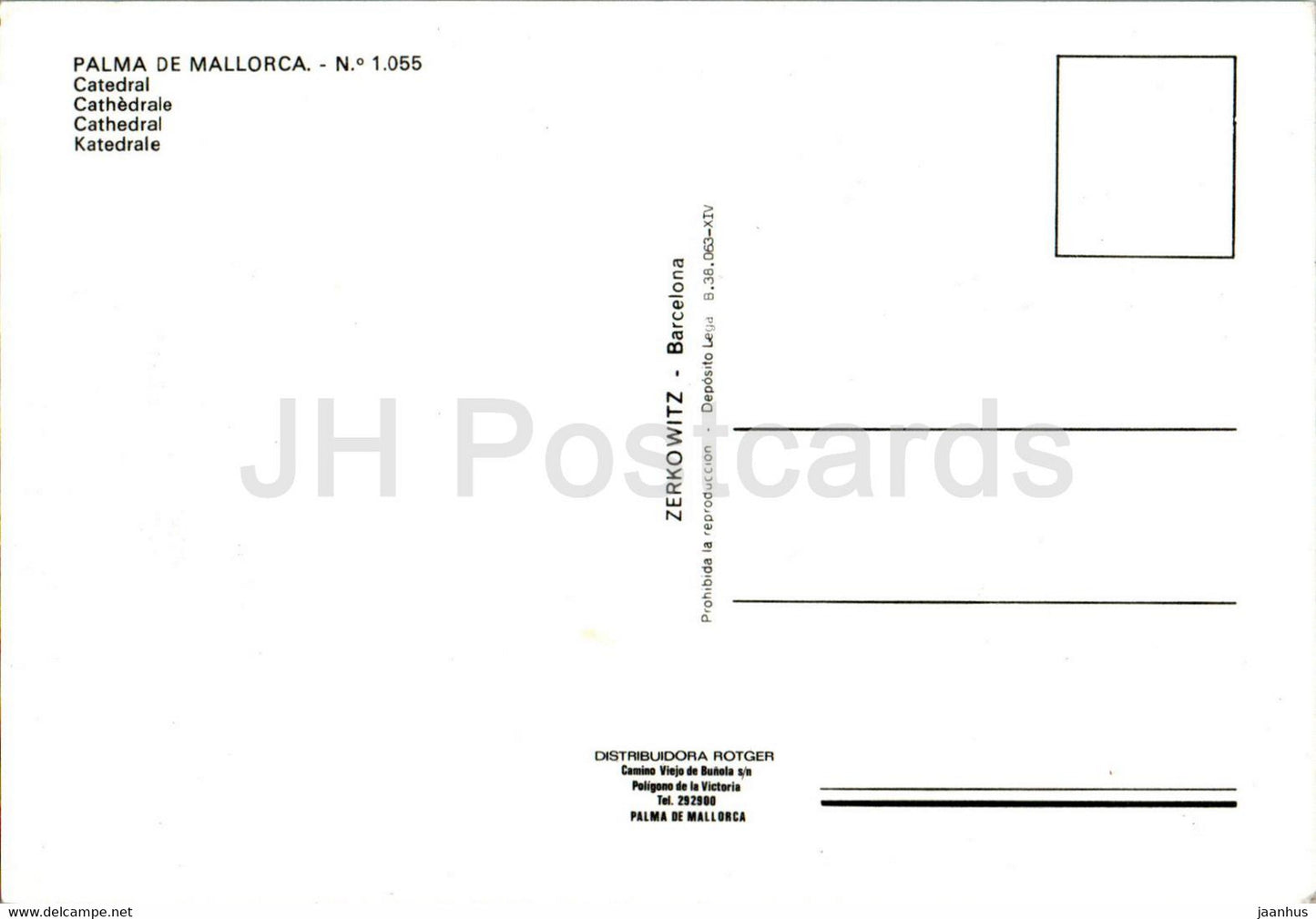 Palma de Mallorca - catedral - cathedral - carriage - 1055 - Spain - unused