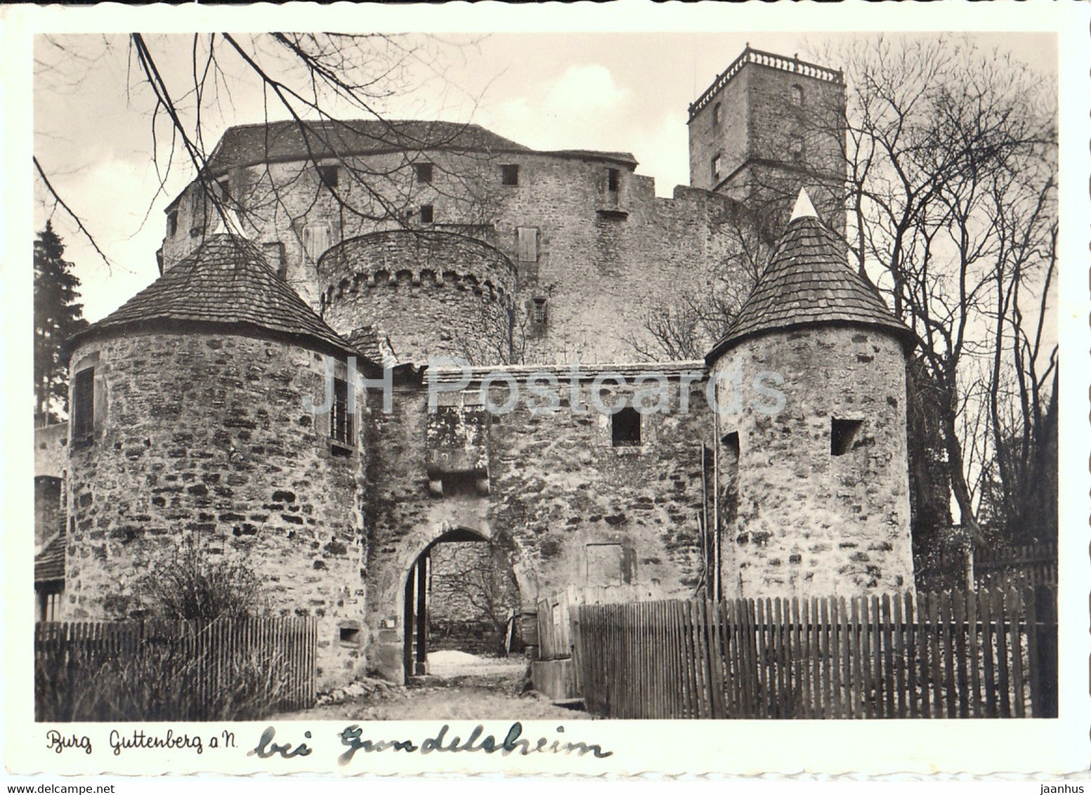 Burg Guttenberg a N - bei Gundelheim - old postcard - Germany - unused - JH Postcards