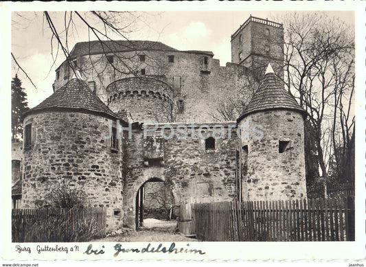 Burg Guttenberg a N - bei Gundelheim - old postcard - Germany - unused - JH Postcards