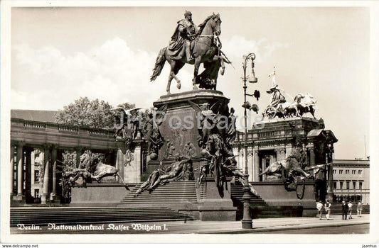 Berlin - Nationaldenkmal Kaiser Wilhelm I - horse - old postcard - Germany - unused - JH Postcards