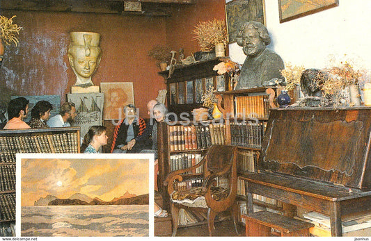 Planerskoye - Koktebel - House Museum of Voloshin - Art Gallery - interior - Crimea - 1989 - Ukraine USSR - unused - JH Postcards