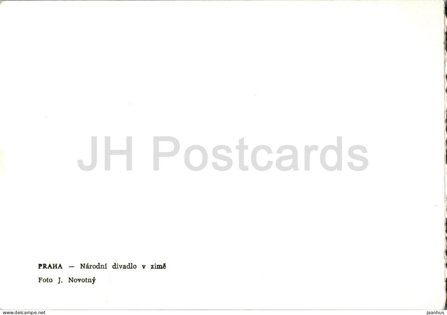 Praha - Prague - Narodni Divadlo v zime - National Theater in winter - Czech Republic - Czechoslovakia - unused