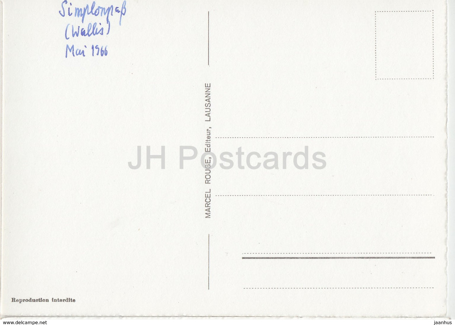 Col du Simplon et Aletschhorn 4182 m - cow - car - 6216 - 1966 - Switzerland - used