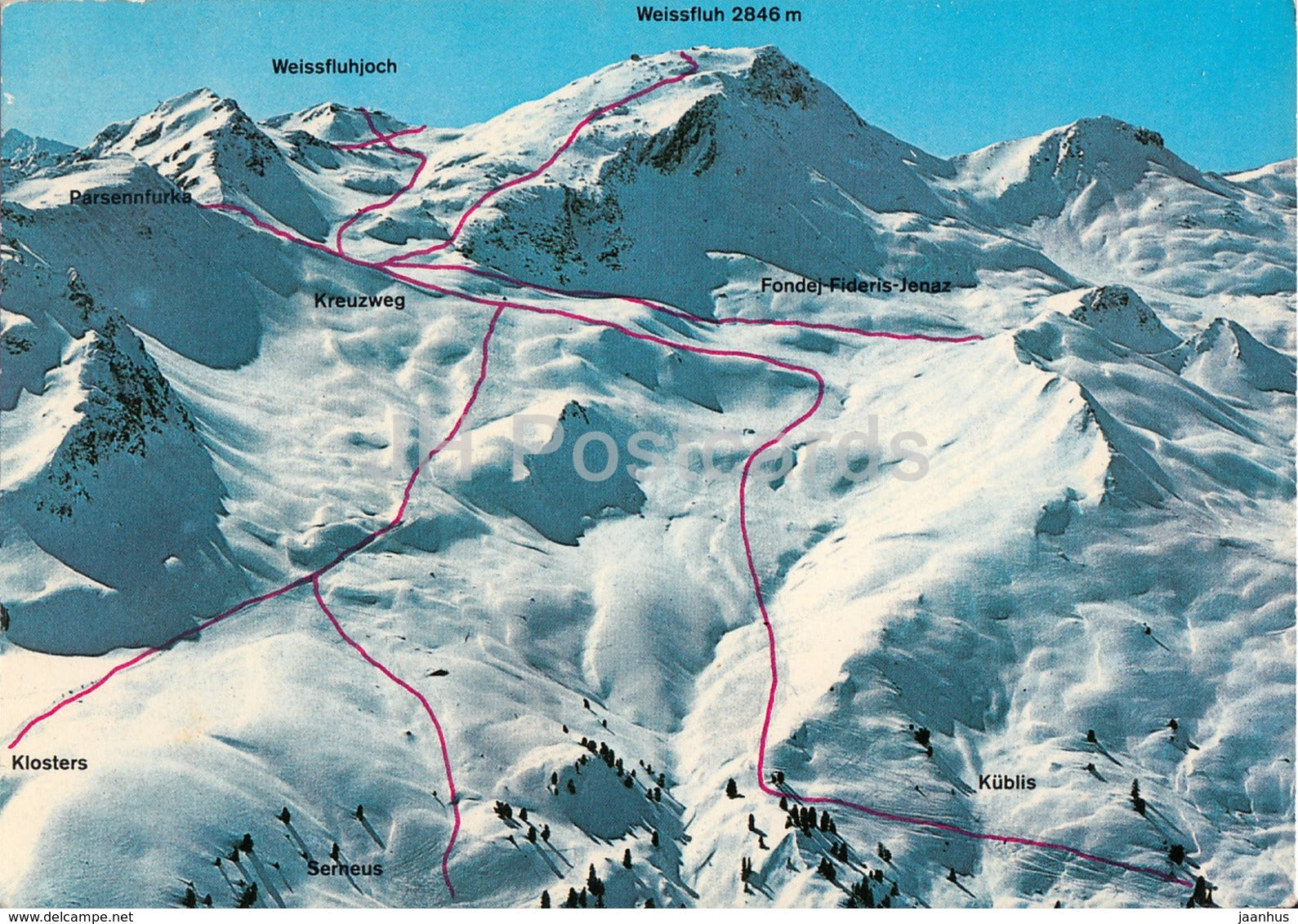 Davos - Parsenn Skigebiet - Switzerland - unused - JH Postcards