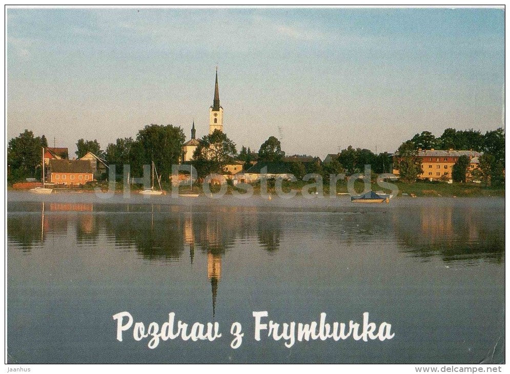 Frymburk - view - Czech - used 1997 - JH Postcards