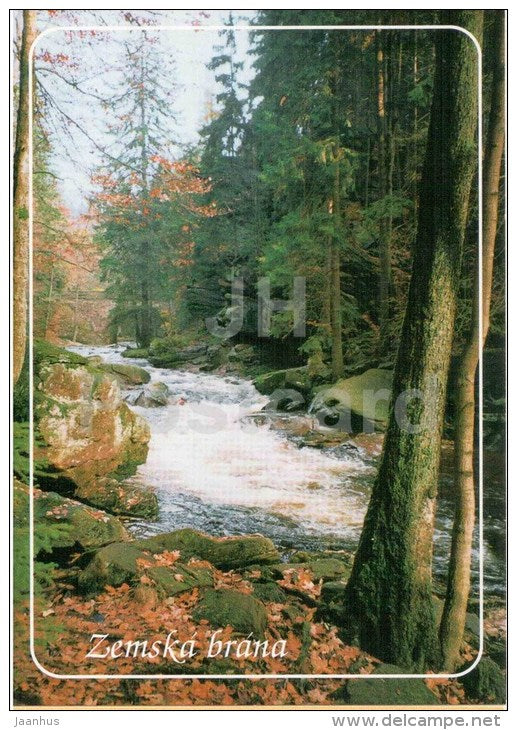 Orlicke Hory - Zemska Brana - mountain river - Czech Republic - unused - JH Postcards