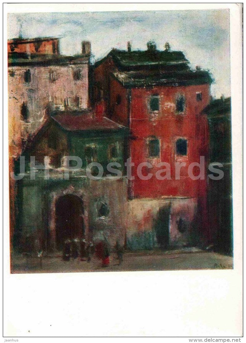 painting by Corneliu Baba - Venice , 1956 - Venezia - Romanian art - 1960 - Russia USSR - unused - JH Postcards