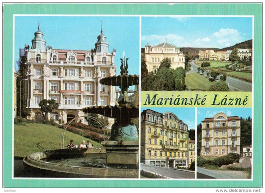 Bathhouse Red Star - spa - Gottwald square - Sevastopol - Marianske Lazne - Marienbad - Czechoslovakia - Czech - unused - JH Postcards