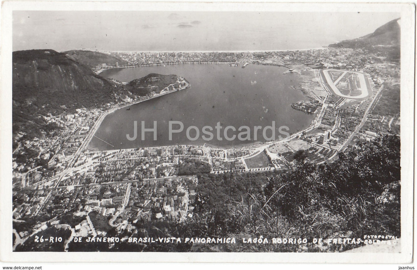 Rio de Janeiro - Brasil Vista Panoramica - Lagoa Rodrigo de Freitas - old postcard - 1959 - Brazil - used - JH Postcards
