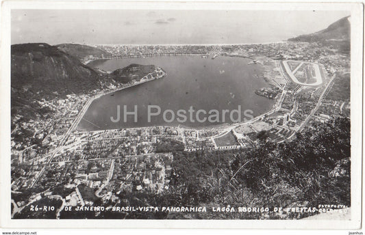 c1930 RIO DE JANEIRO BRASIL LAGOA RODRIGO DE FREITAS RPPC POSTCARD P1700