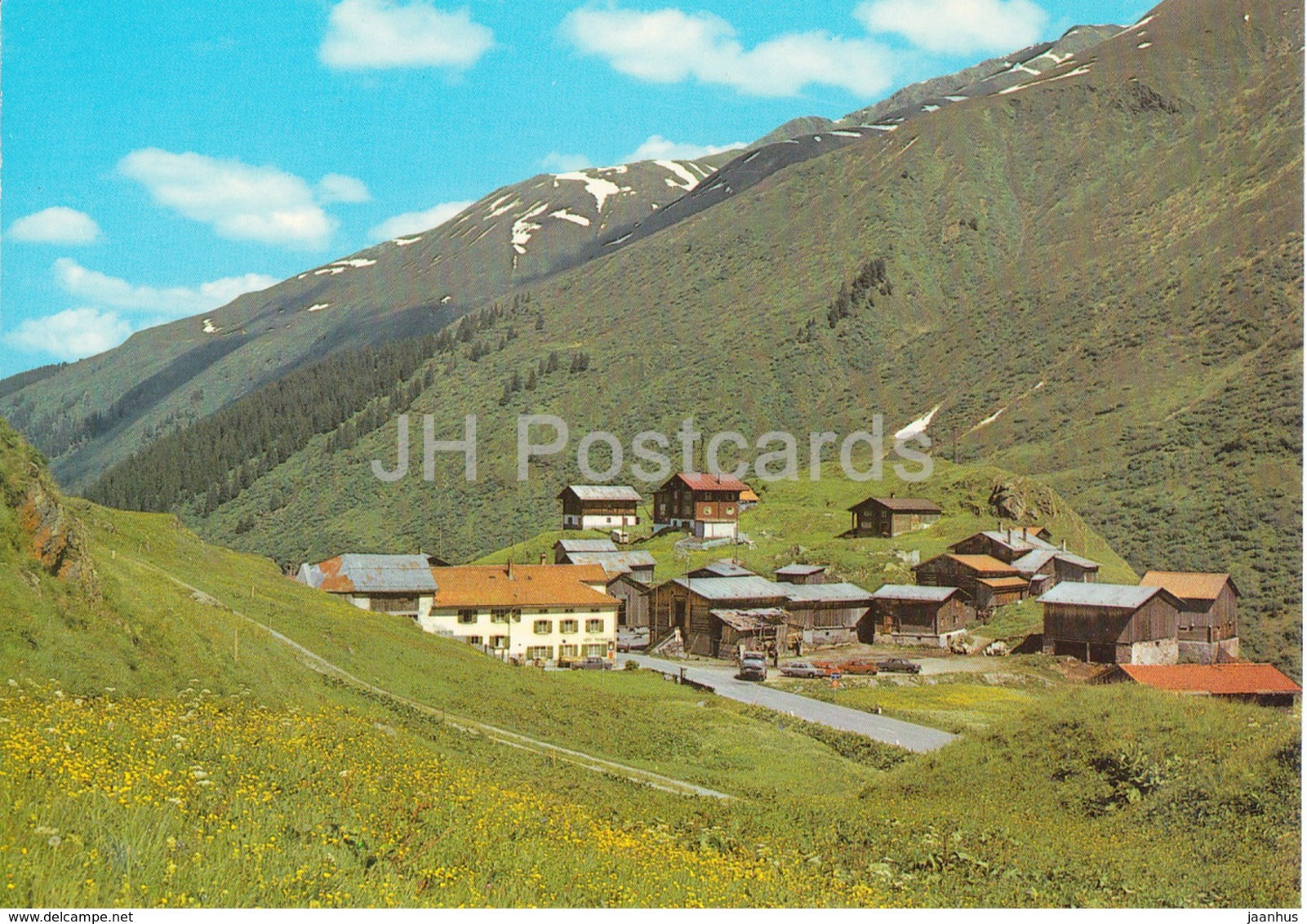 Tschamut am Oberalp pass 1702 m - hotel Rheinquelle - 5499 - Switzerland - unused - JH Postcards