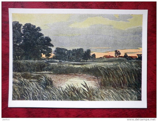 Engraving by Ivan Pavlov - Zvenigorod - art - postcard printed in 1958 - Russia - USSR - unused - JH Postcards