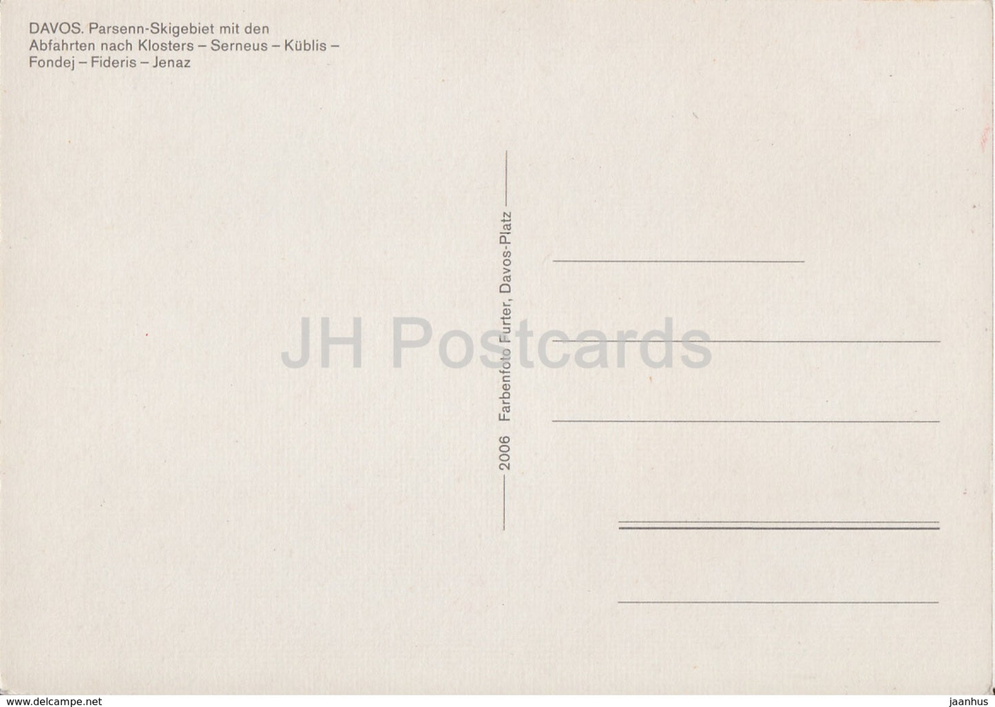 Davos - Parsenn Skigebiet - Switzerland - unused