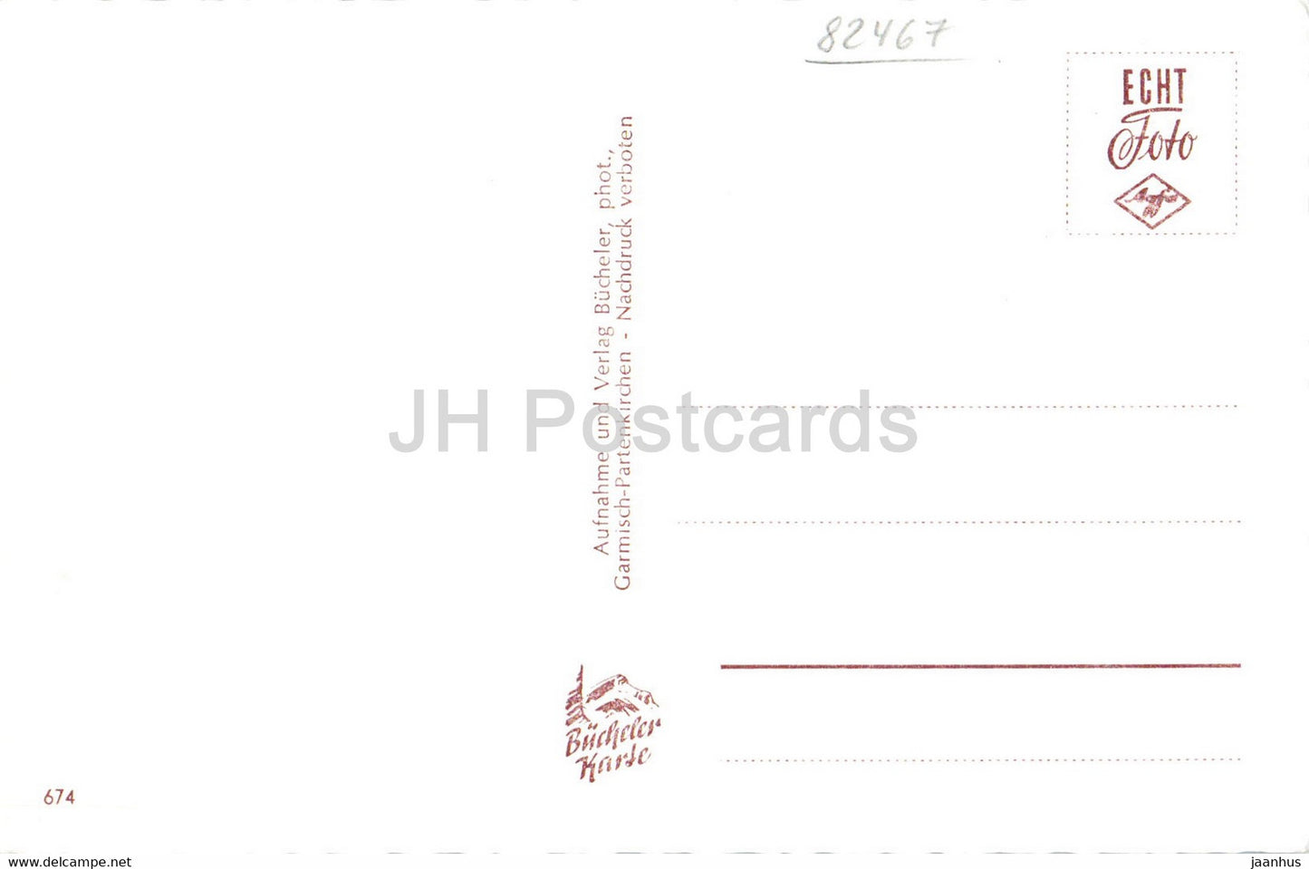 Garmisch Partenkirchen - Fruhlingstrasse - old postcard - Germany - unused