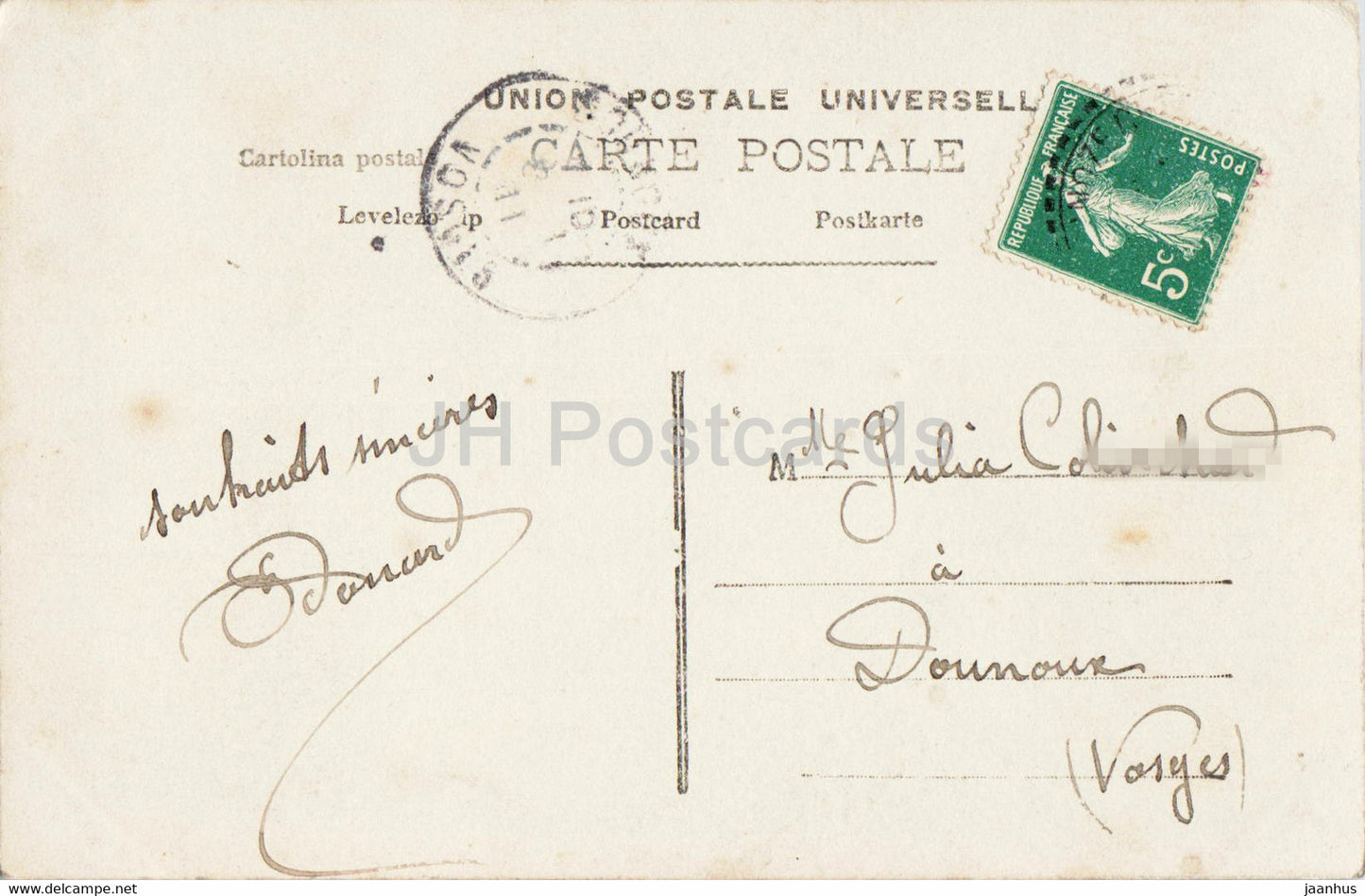 Carte de voeux du Nouvel An - Heurese Annee - homme - HKS - 3213 - carte postale ancienne - France - occasion