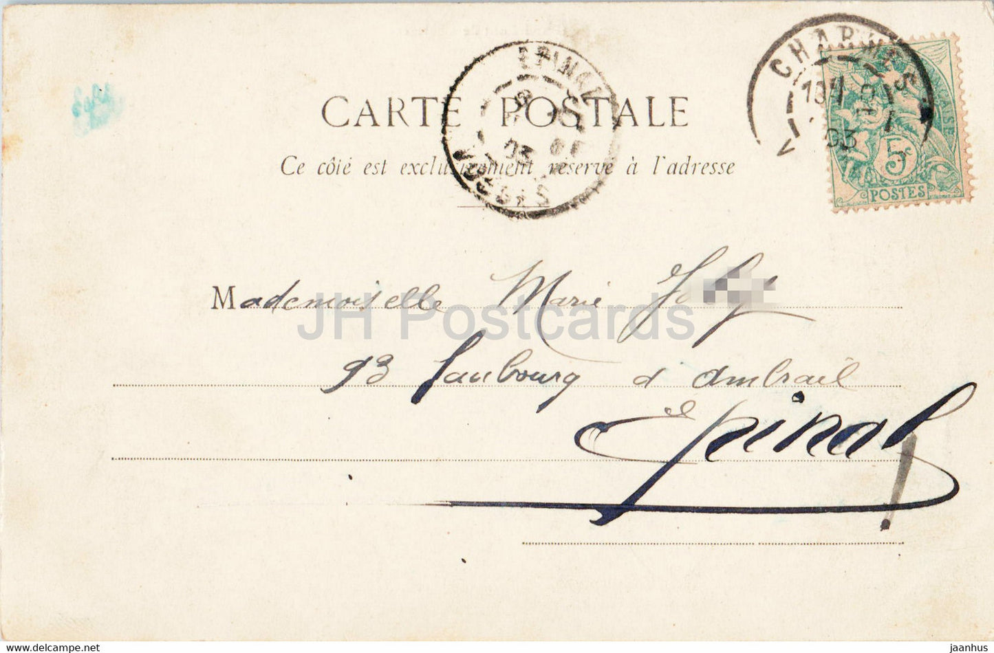 Le Grand Pont de Charmes - bridge - old postcard - 1903 - France - used