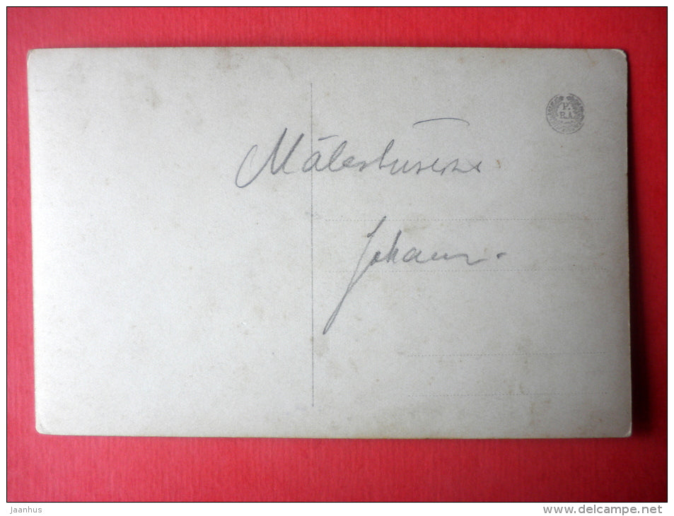 painting by by BUSSIERE . Ophelia , IRIS MERMAID - ART NOUVEAU - P. R. A. - art - circulated in Estonia Imperial Russia - JH Postcards