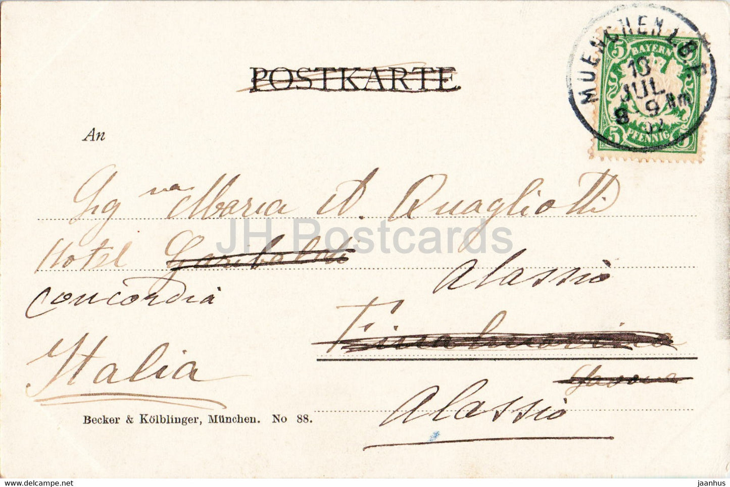 Munchen - Munich - Totalansicht vom Maximilianeum - old postcard - 1902 - Germany - used