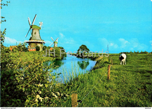 Greetsiel - Ostfriesland - Zwillingsmuhlen - windmill - Germany - unused - JH Postcards