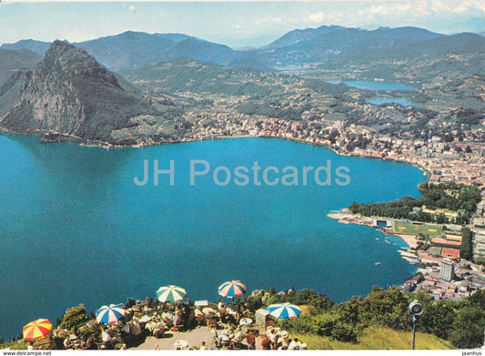 Lugano - Veduta dalla vetta del Bre - 1970 - Switzerland - used - JH Postcards