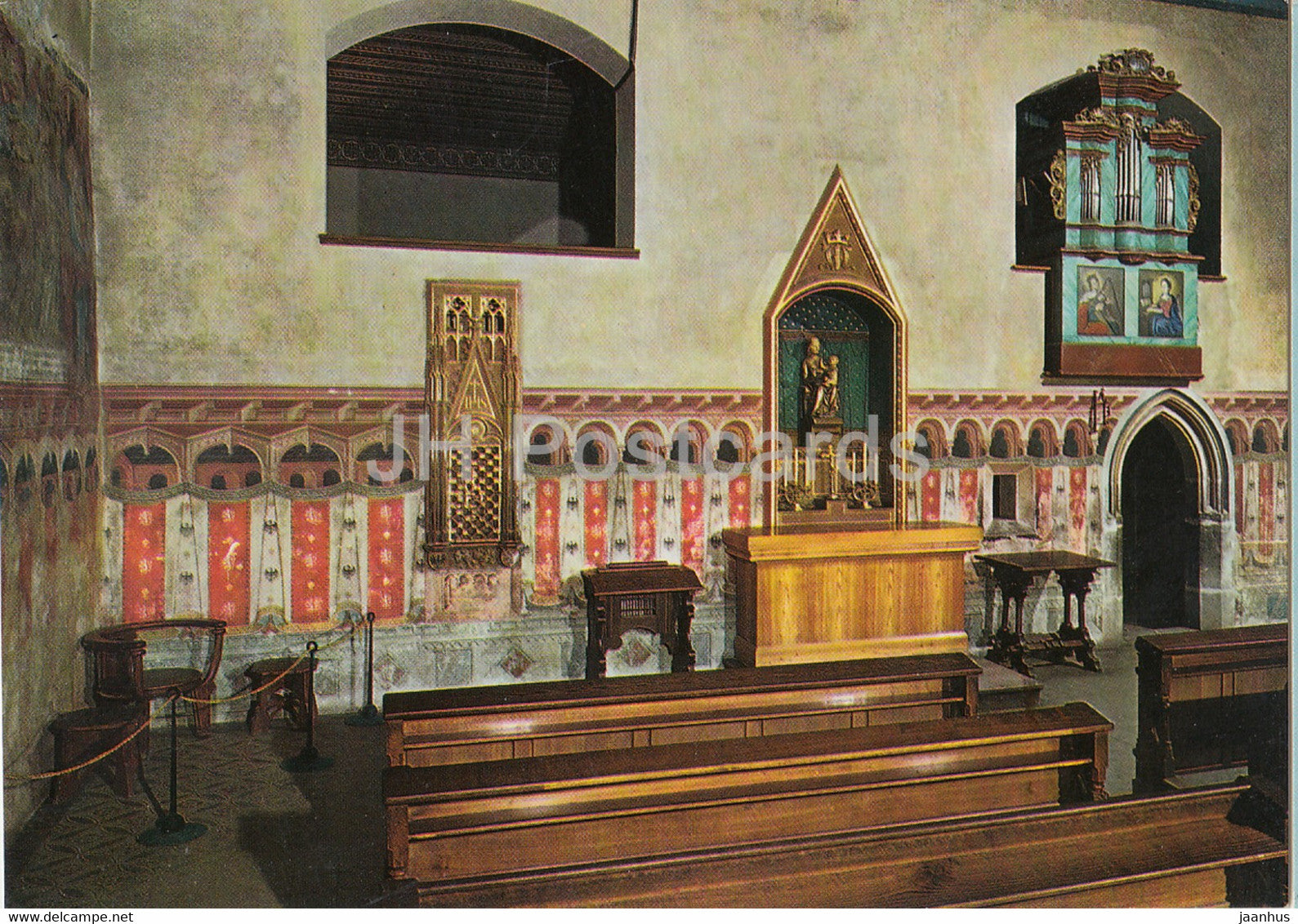 Karlstejn Castle - The Interior of the Capitular Church of Virgin Mary - Czechoslovakia - unused - JH Postcards