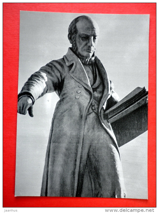 monument to historian Daukantas - sculptor Vincas Grybas - 1965 - USSR Lithuania - unused - JH Postcards