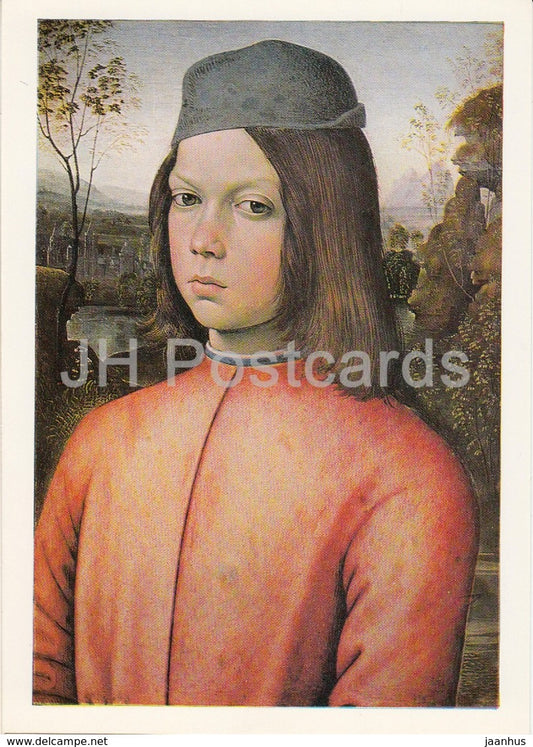 painting by Pinturicchio - Portrait of a Boy - italian art - 1985 - Russia USSR - unused - JH Postcards