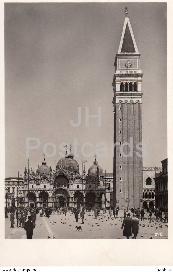Venezia - Vendig - Venice - S Marco - St Markusplatz - 878 - old postcard - Italy - unused - JH Postcards