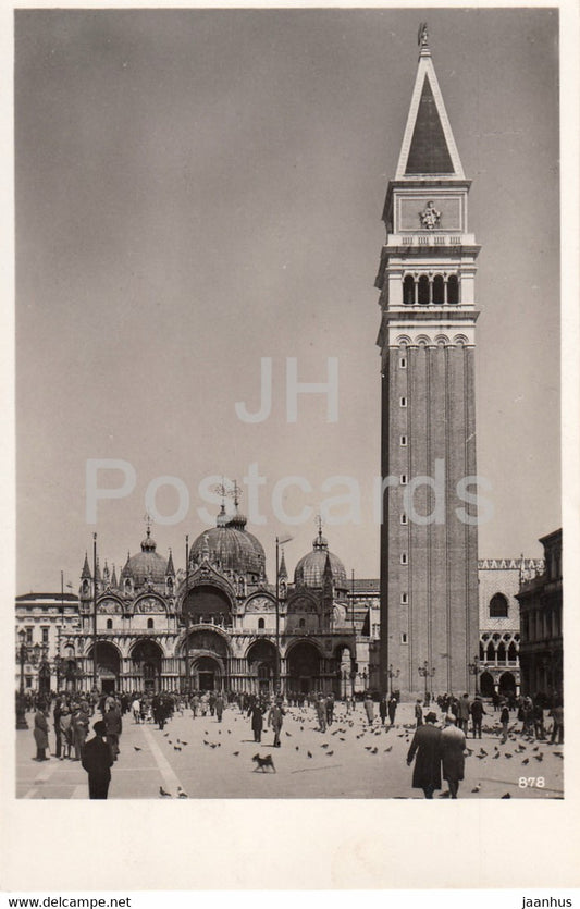 Venezia - Vendig - Venice - S Marco - St Markusplatz - 878 - old postcard - Italy - unused - JH Postcards