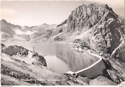 Lunersee mit Douglashutte 1969 m - old postcard - 1958 - Austria - used - JH Postcards