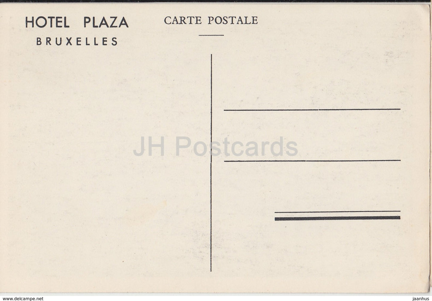 Brussels - Bruxelles - Hotel Plaza - S.A.B.E.P.A. - old postcard - Belgium - unused